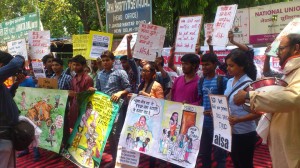 AISA Activists protesting Against FYUP