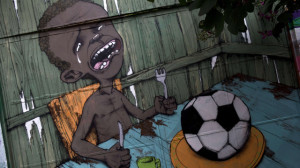 Graffiti painted by Brazilian street artist