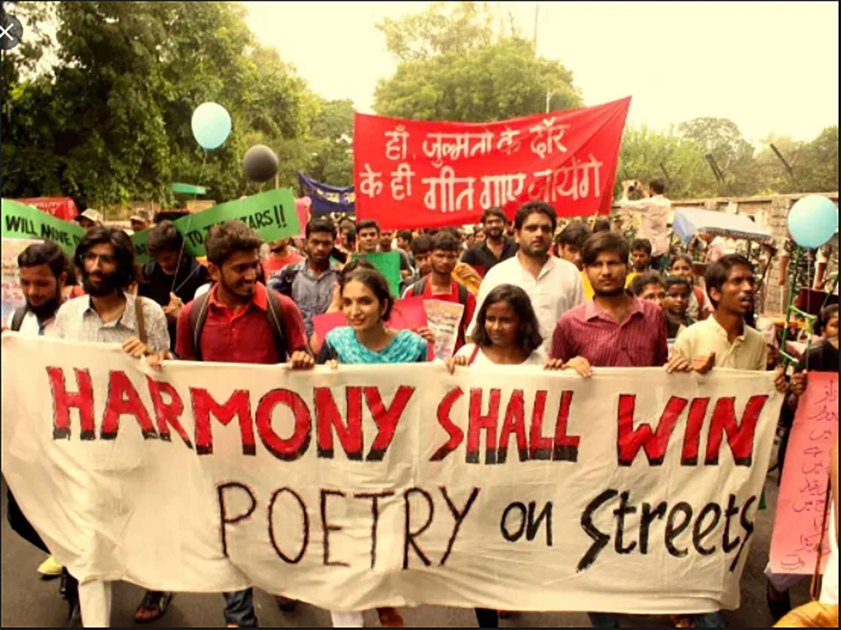 Poetry March organised in DU and Jamia