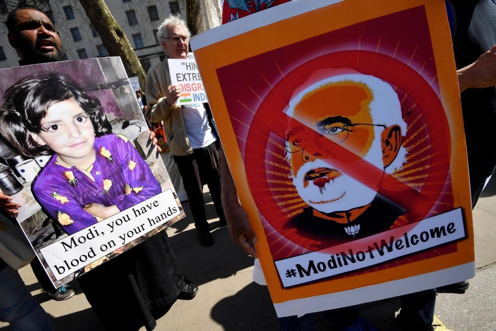 London protest against Modi's visit