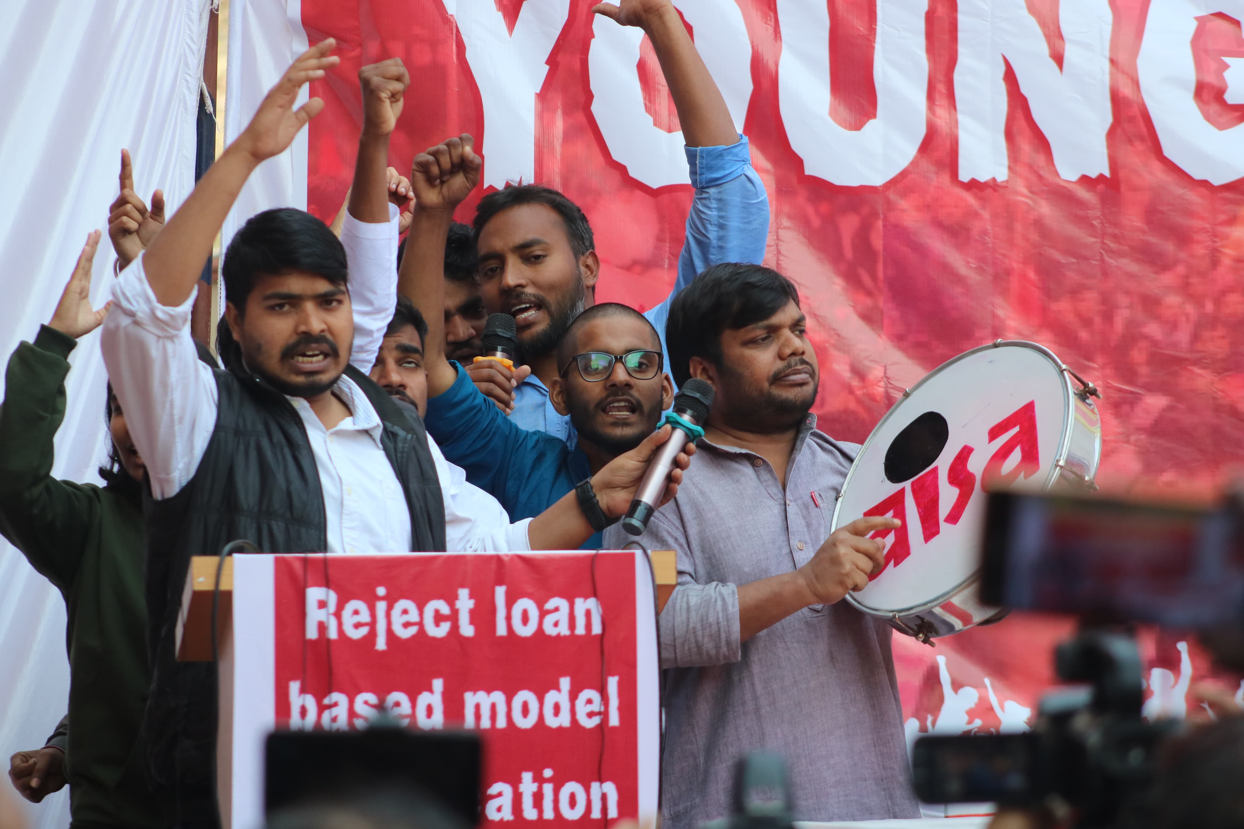 Student-youth from all over the country rally under the banner of Young India at Delhi !