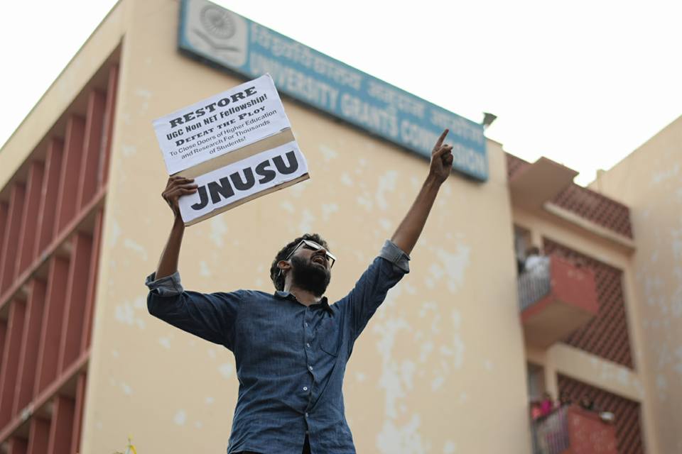 Student Activist protesting at UGC